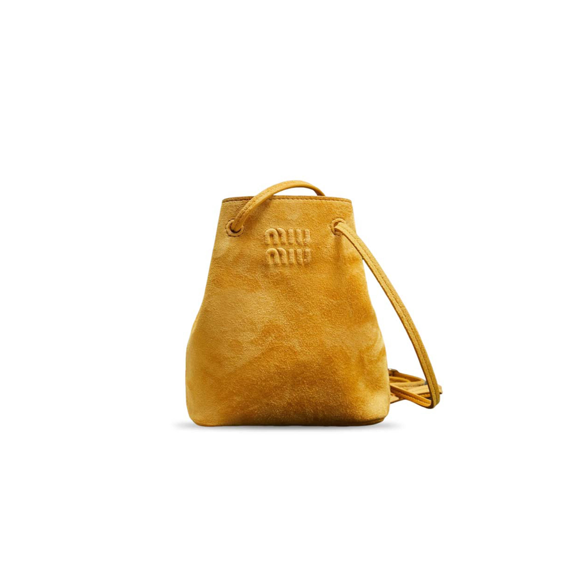 MIU MIU SUEDE POUCH SHOULDER BAG 5NF460 (17*14*6cm)